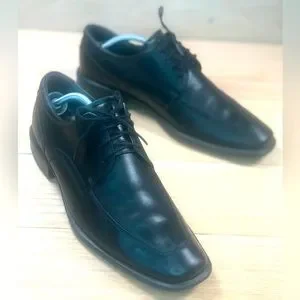 Ecco Men\'s Dark Blue Oxfords size 44 Ecco Ecco aurora dark blue oxfords Mens 11 | Grailed main image 4